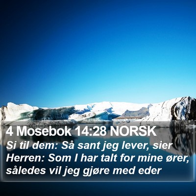 4 Mosebok 14:28 NORSK Bible Verse Image