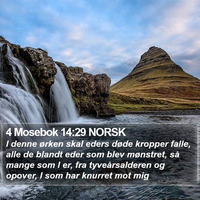 4 Mosebok 14:29 NORSK Bible Verse Image