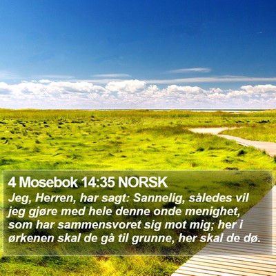 4 Mosebok 14:35 NORSK Bible Verse Image