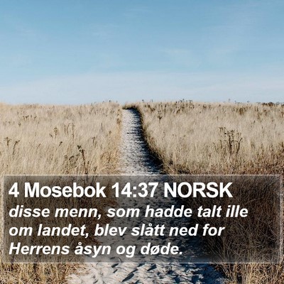 4 Mosebok 14:37 NORSK Bible Verse Image