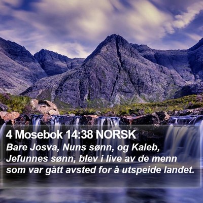 4 Mosebok 14:38 NORSK Bible Verse Image