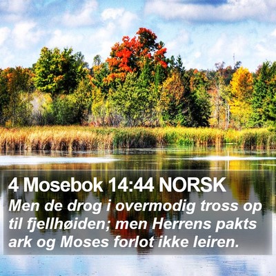 4 Mosebok 14:44 NORSK Bible Verse Image