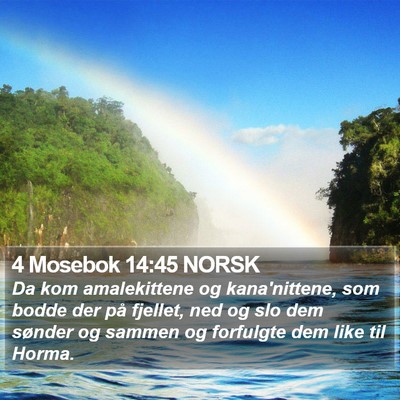 4 Mosebok 14:45 NORSK Bible Verse Image