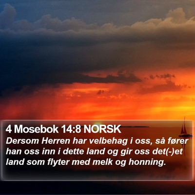 4 Mosebok 14:8 NORSK Bible Verse Image