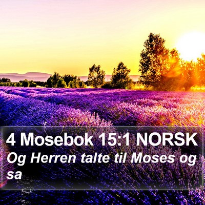 4 Mosebok 15:1 NORSK Bible Verse Image
