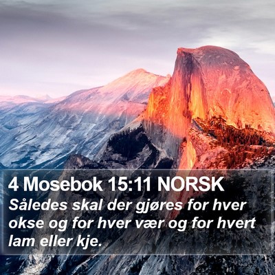 4 Mosebok 15:11 NORSK Bible Verse Image