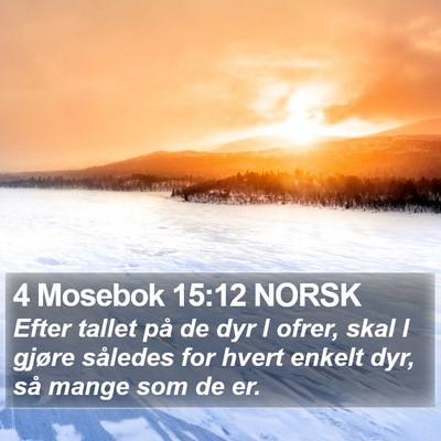 4 Mosebok 15:12 NORSK Bible Verse Image