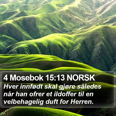 4 Mosebok 15:13 NORSK Bible Verse Image