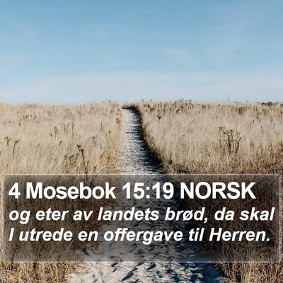 4 Mosebok 15:19 NORSK Bible Verse Image
