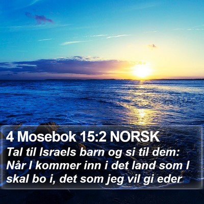 4 Mosebok 15:2 NORSK Bible Verse Image