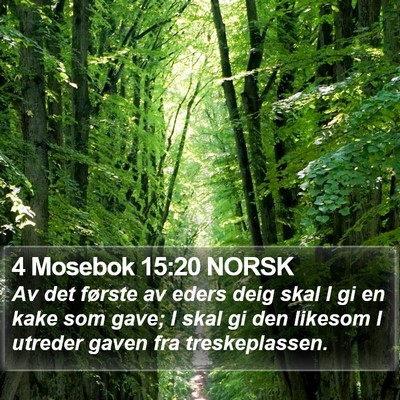 4 Mosebok 15:20 NORSK Bible Verse Image