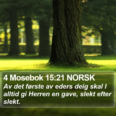 4 Mosebok 15:21 NORSK Bible Verse Image