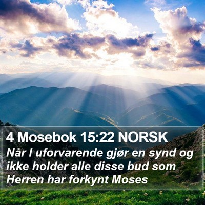 4 Mosebok 15:22 NORSK Bible Verse Image