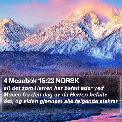 4 Mosebok 15:23 NORSK Bible Verse Image