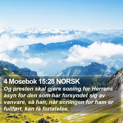 4 Mosebok 15:28 NORSK Bible Verse Image