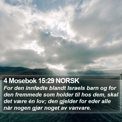 4 Mosebok 15:29 NORSK Bible Verse Image