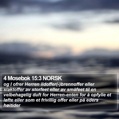 4 Mosebok 15:3 NORSK Bible Verse Image