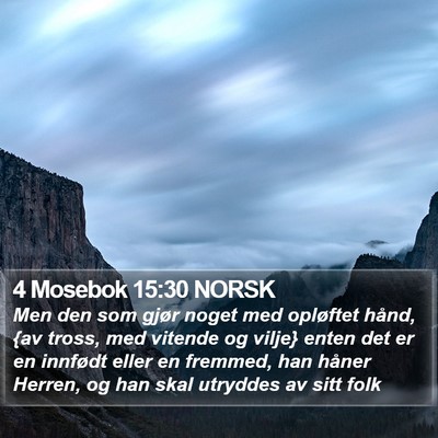 4 Mosebok 15:30 NORSK Bible Verse Image