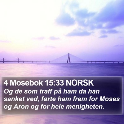 4 Mosebok 15:33 NORSK Bible Verse Image