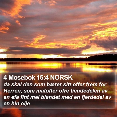 4 Mosebok 15:4 NORSK Bible Verse Image