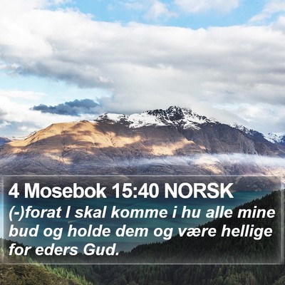 4 Mosebok 15:40 NORSK Bible Verse Image