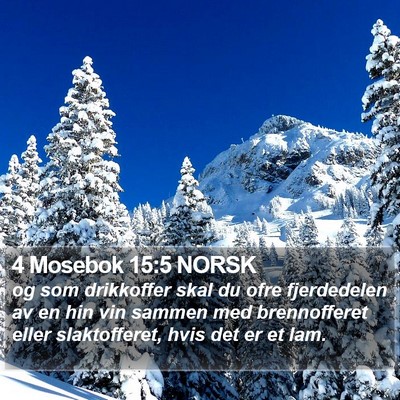 4 Mosebok 15:5 NORSK Bible Verse Image