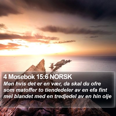 4 Mosebok 15:6 NORSK Bible Verse Image