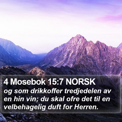 4 Mosebok 15:7 NORSK Bible Verse Image