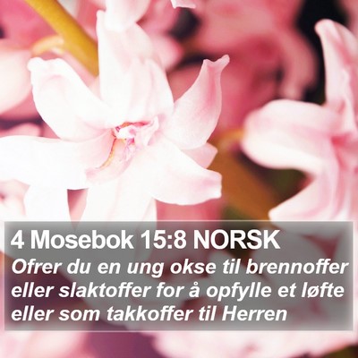 4 Mosebok 15:8 NORSK Bible Verse Image