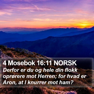 4 Mosebok 16:11 NORSK Bible Verse Image