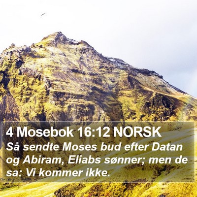 4 Mosebok 16:12 NORSK Bible Verse Image