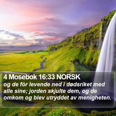 4 Mosebok 16:33 NORSK Bible Verse Image