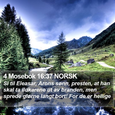 4 Mosebok 16:37 NORSK Bible Verse Image