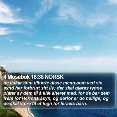4 Mosebok 16:38 NORSK Bible Verse Image