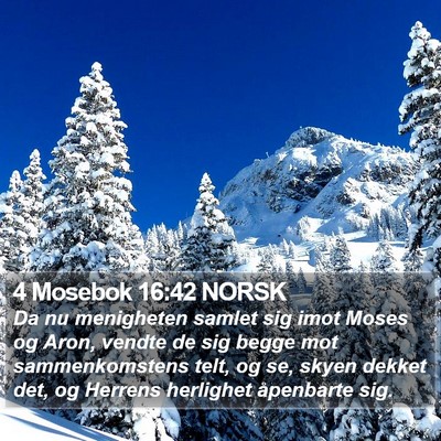 4 Mosebok 16:42 NORSK Bible Verse Image