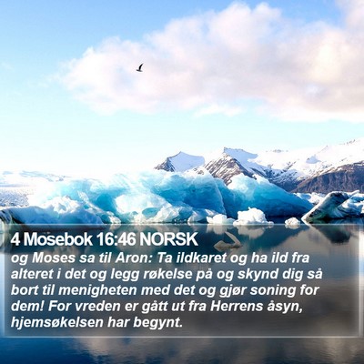 4 Mosebok 16:46 NORSK Bible Verse Image