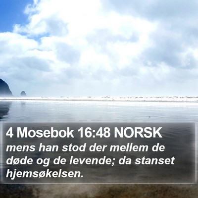4 Mosebok 16:48 NORSK Bible Verse Image
