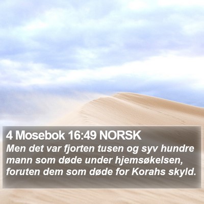 4 Mosebok 16:49 NORSK Bible Verse Image