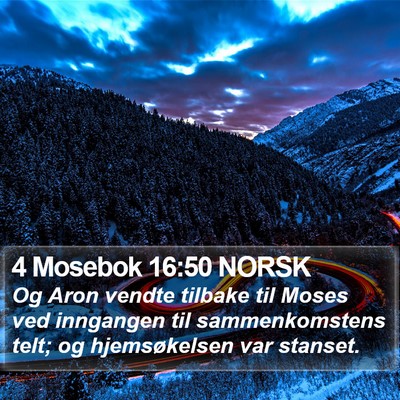 4 Mosebok 16:50 NORSK Bible Verse Image