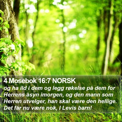 4 Mosebok 16:7 NORSK Bible Verse Image