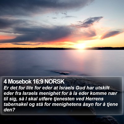 4 Mosebok 16:9 NORSK Bible Verse Image