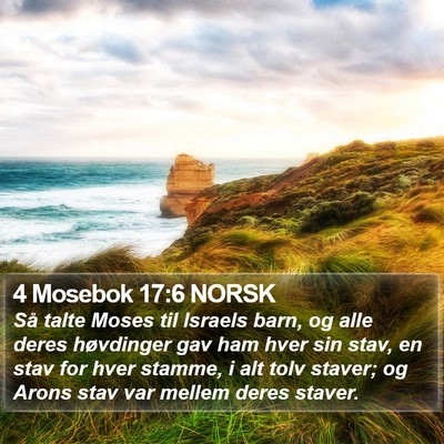 4 Mosebok 17:6 NORSK Bible Verse Image