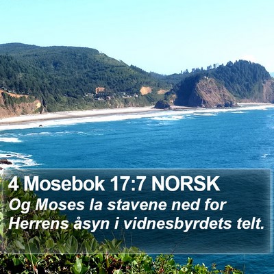 4 Mosebok 17:7 NORSK Bible Verse Image