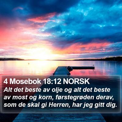 4 Mosebok 18:12 NORSK Bible Verse Image