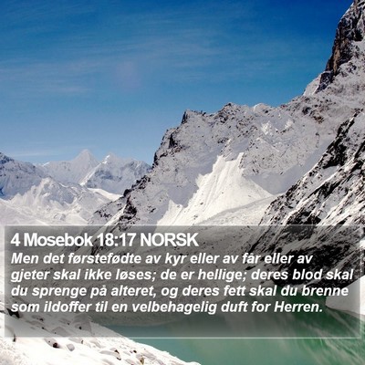 4 Mosebok 18:17 NORSK Bible Verse Image