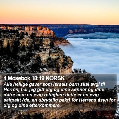4 Mosebok 18:19 NORSK Bible Verse Image