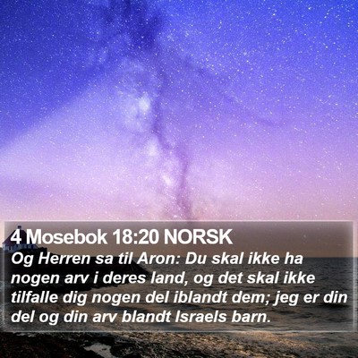 4 Mosebok 18:20 NORSK Bible Verse Image