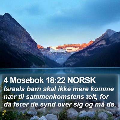 4 Mosebok 18:22 NORSK Bible Verse Image