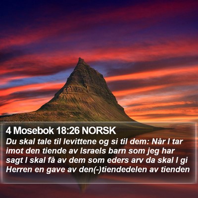 4 Mosebok 18:26 NORSK Bible Verse Image