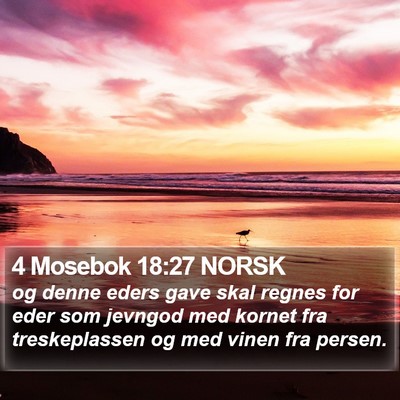 4 Mosebok 18:27 NORSK Bible Verse Image